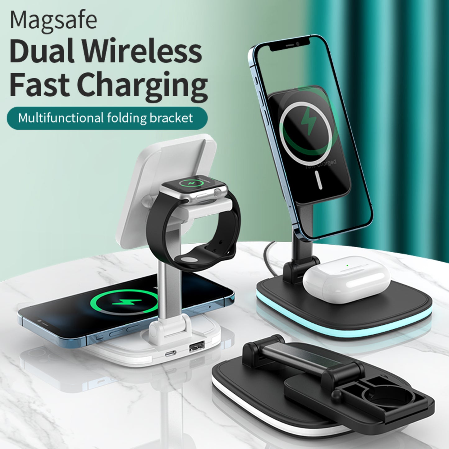 Gembliss™ 3 in 1 Magnetic Folding Wireless Charger